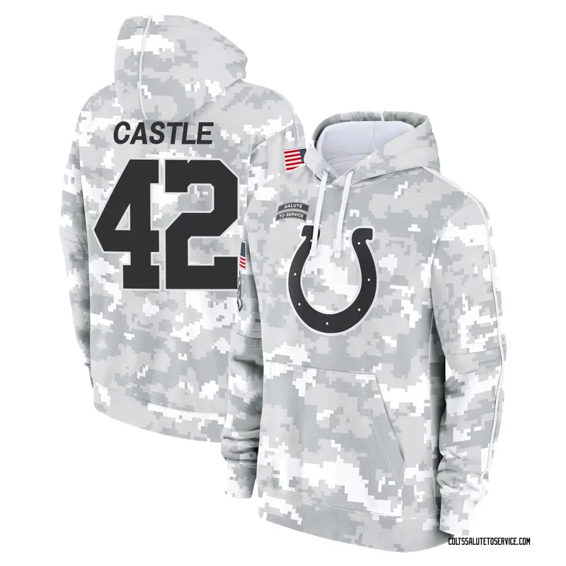 Men's Anderson Castle Indianapolis Colts Camo Arctic 2024 Salute to Service Club Fleece Pullover Hoodie
