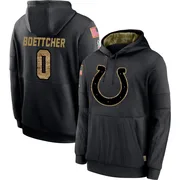 Men's Bryce Boettcher Indianapolis Colts Black 2020 Salute to Service Sideline Performance Pullover Hoodie