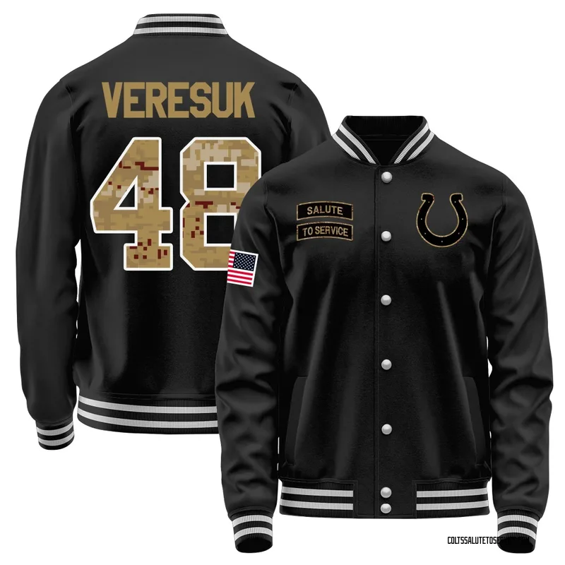 Men's Devin Veresuk Indianapolis Colts Black Salute to Service Sideline Performance Jacket