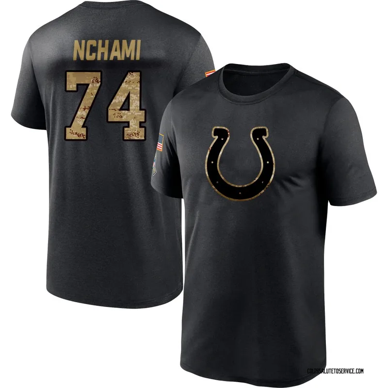 Men's Durell Nchami Indianapolis Colts Black 2020 Salute To Service Performance T-Shirt