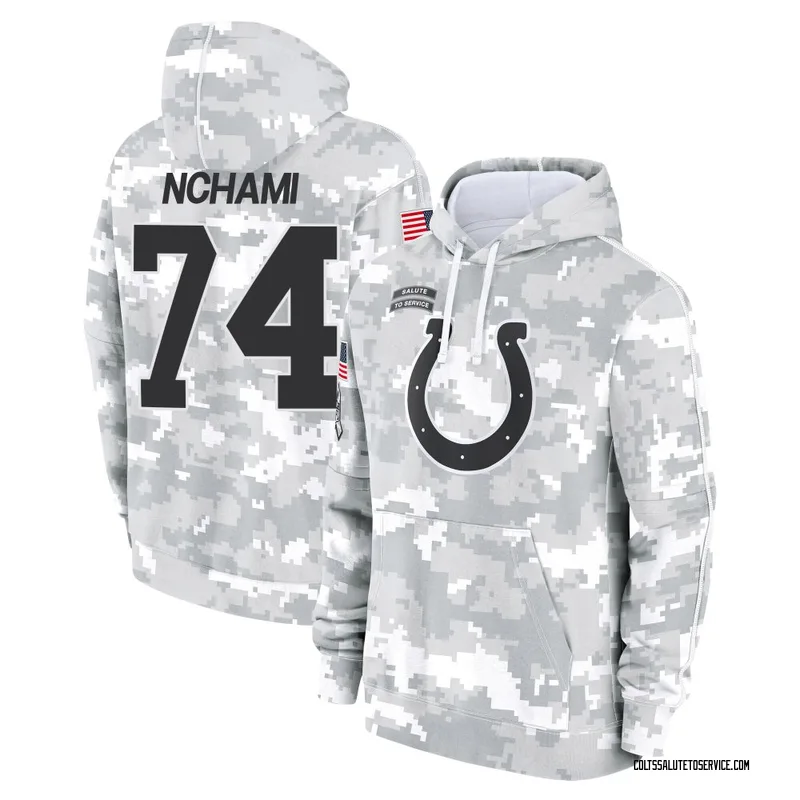 Men's Durell Nchami Indianapolis Colts Camo Arctic 2024 Salute to Service Club Fleece Pullover Hoodie