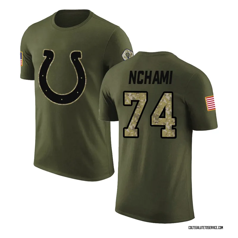 Men's Durell Nchami Indianapolis Colts Legend Olive Salute to Service T-Shirt