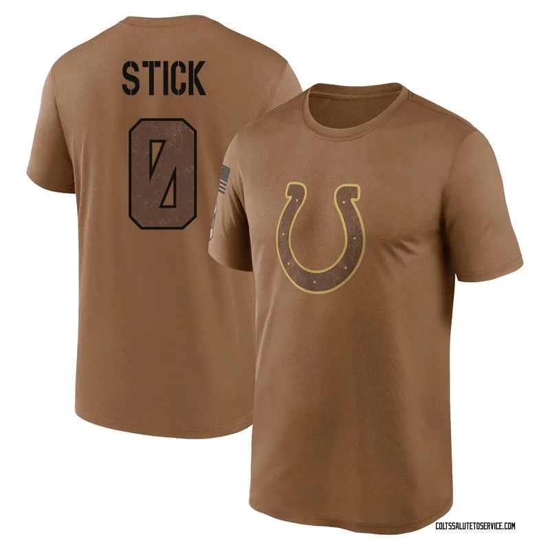 Men's Easton Stick Indianapolis Colts Legend Brown 2023 Salute To Service Performance T-Shirt