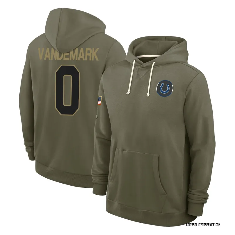 Men's Geno VanDeMark Indianapolis Colts Olive 2025 Salute to Service Hoodie
