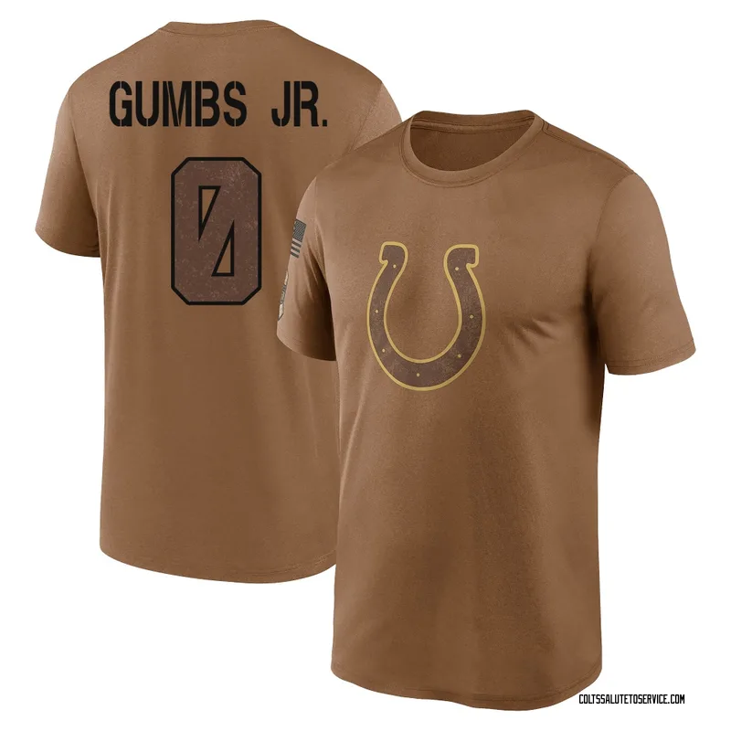 Men's George Gumbs Jr. Indianapolis Colts Legend Brown 2023 Salute To Service Performance T-Shirt