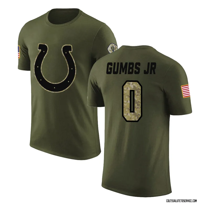 Men's George Gumbs Jr. Indianapolis Colts Legend Olive Salute to Service T-Shirt