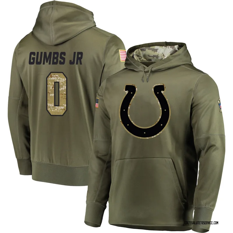 Men's George Gumbs Jr. Indianapolis Colts Olive Salute to Service Pullover Hoodie