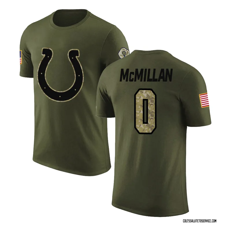 Men's Jai'Onte' McMillan Indianapolis Colts Legend Olive Salute to Service T-Shirt