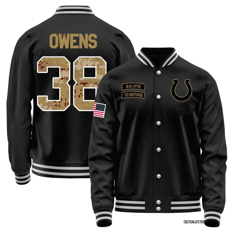Men's Jonathan Owens Indianapolis Colts Black Salute to Service Sideline Performance Jacket