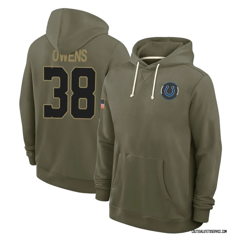 Men's Jonathan Owens Indianapolis Colts Olive 2025 Salute to Service Hoodie