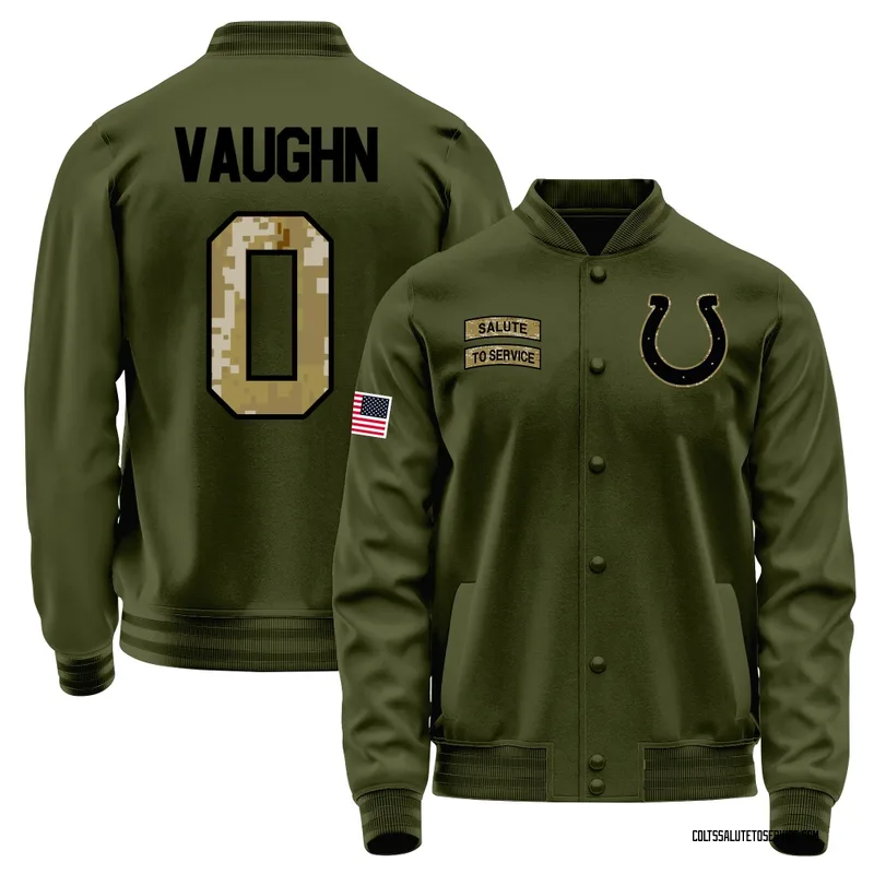 Men's Jordon Vaughn Indianapolis Colts Olive Salute to Service Sideline Performance Jacket