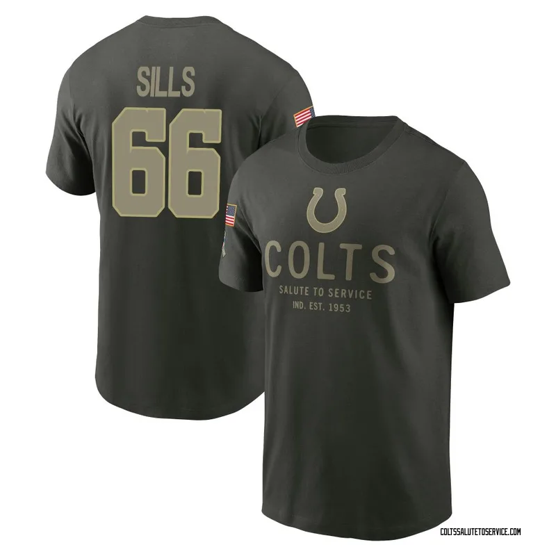 Men's Josh Sills Indianapolis Colts Green Forest/ 2025 Salute to Service Sideline Primary Edge T-Shirt