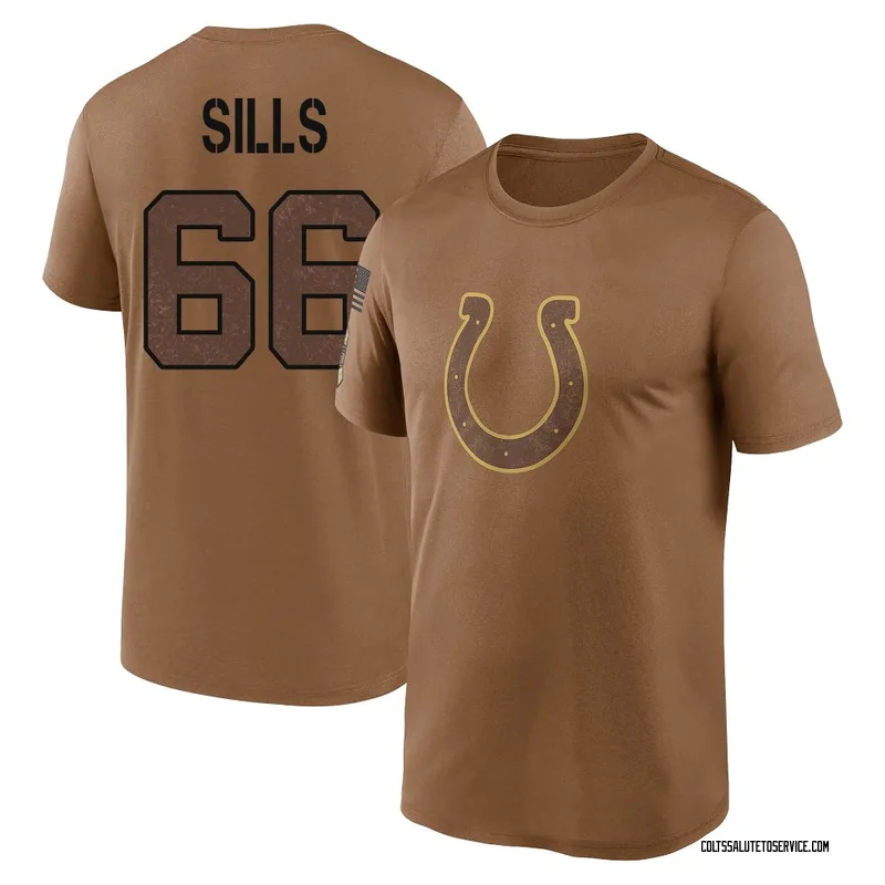 Men's Josh Sills Indianapolis Colts Legend Brown 2023 Salute To Service Performance T-Shirt