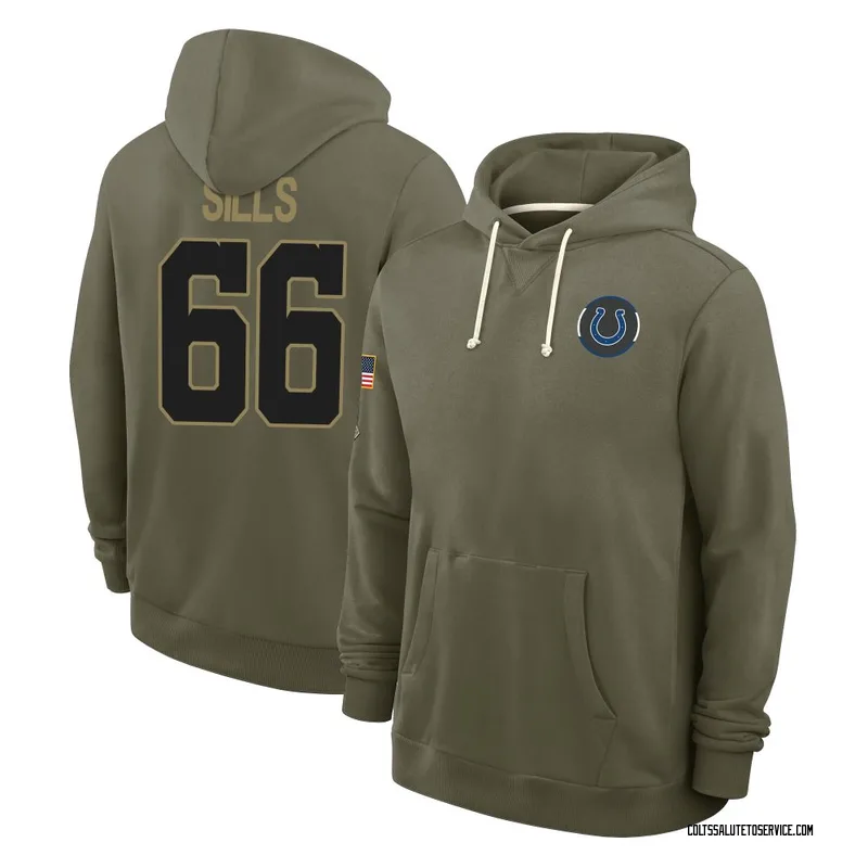 Men's Josh Sills Indianapolis Colts Olive 2025 Salute to Service Hoodie