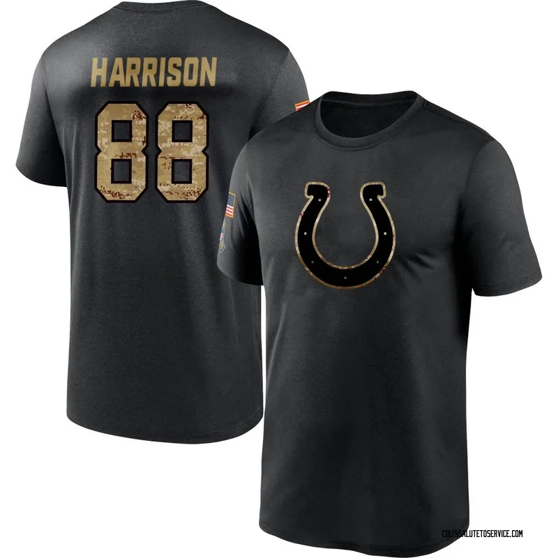 Men's Marvin Harrison Indianapolis Colts Black 2020 Salute To Service Performance T-Shirt