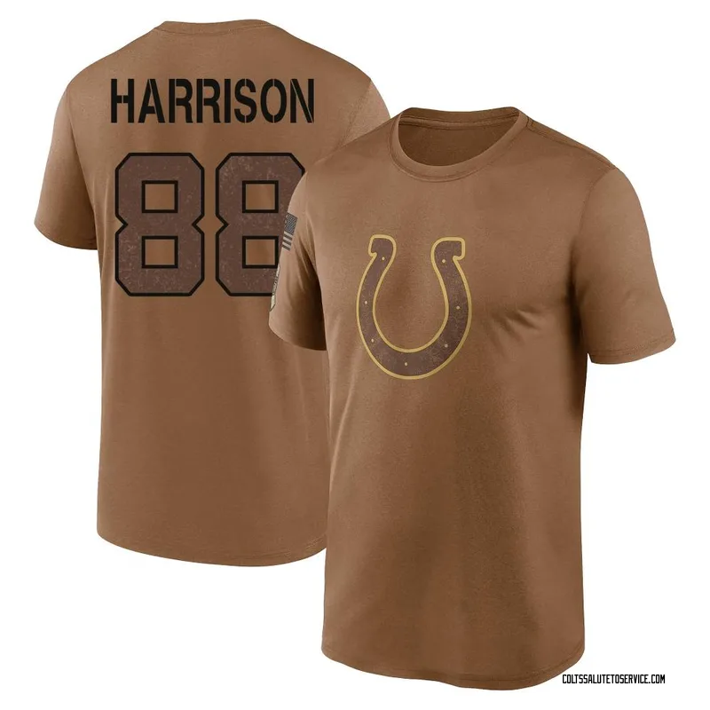 Men's Marvin Harrison Indianapolis Colts Legend Brown 2023 Salute To Service Performance T-Shirt