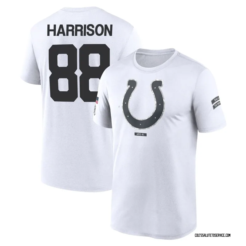 Men's Marvin Harrison Indianapolis Colts Legend White 2024 Salute to Service Performance T-Shirt