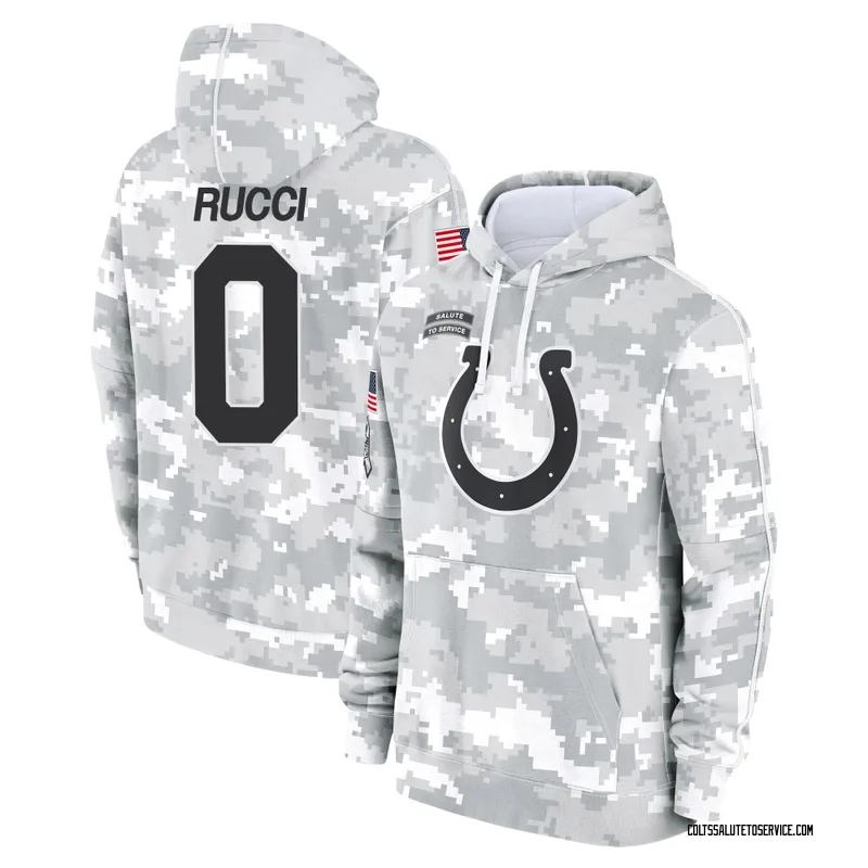 Men's Nolan Rucci Indianapolis Colts Camo Arctic 2024 Salute to Service Club Fleece Pullover Hoodie