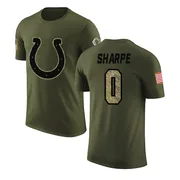 Men's Raylen Sharpe Indianapolis Colts Legend Olive Salute to Service T-Shirt