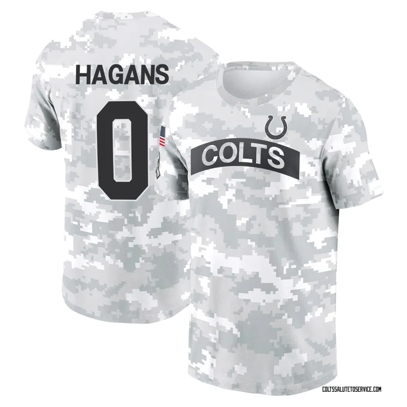 Men's Sahmir Hagans Indianapolis Colts Camo Arctic 2024 Salute to Service Performance T-Shirt
