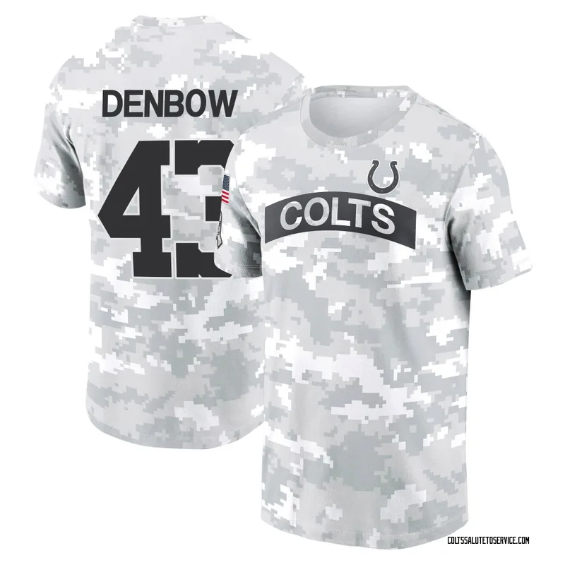 Men's Trevor Denbow Indianapolis Colts Camo Arctic 2024 Salute to Service Performance T-Shirt
