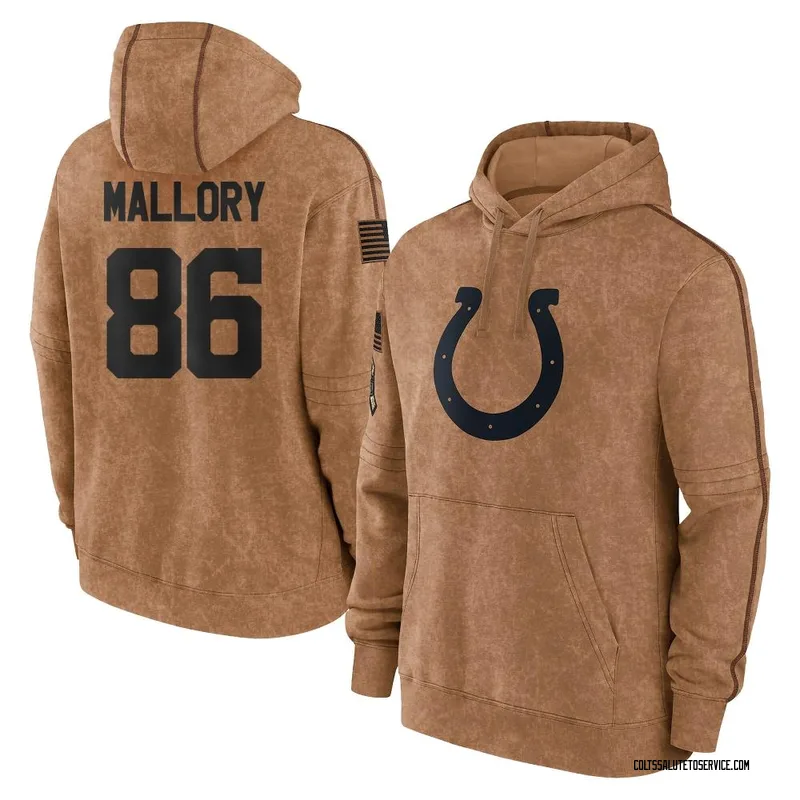 Men's Will Mallory Indianapolis Colts Brown 2023 Salute To Service Club Pullover Hoodie