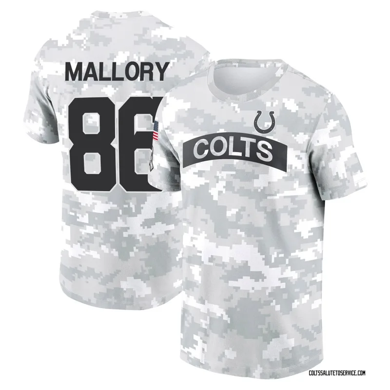 Men's Will Mallory Indianapolis Colts Camo Arctic 2024 Salute to Service Performance T-Shirt