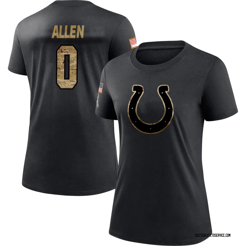 Women's CJ Allen Indianapolis Colts Black 2020 Salute To Service Performance T-Shirt