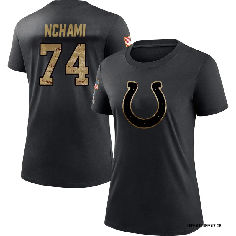 Women's Durell Nchami Indianapolis Colts Black 2020 Salute To Service Performance T-Shirt