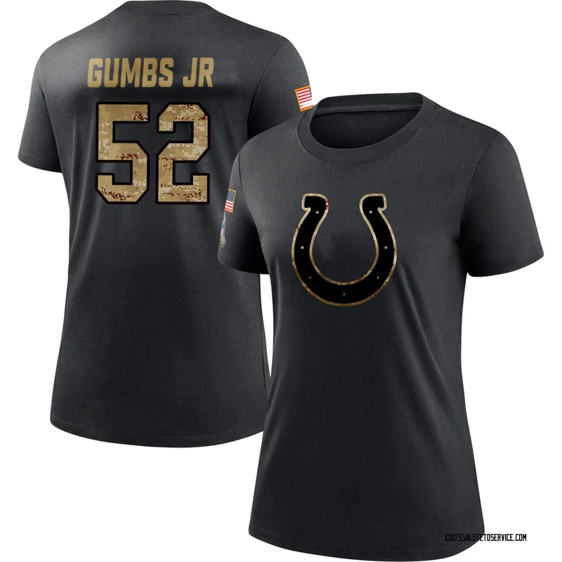 Women's George Gumbs Jr. Indianapolis Colts Black 2020 Salute To Service Performance T-Shirt