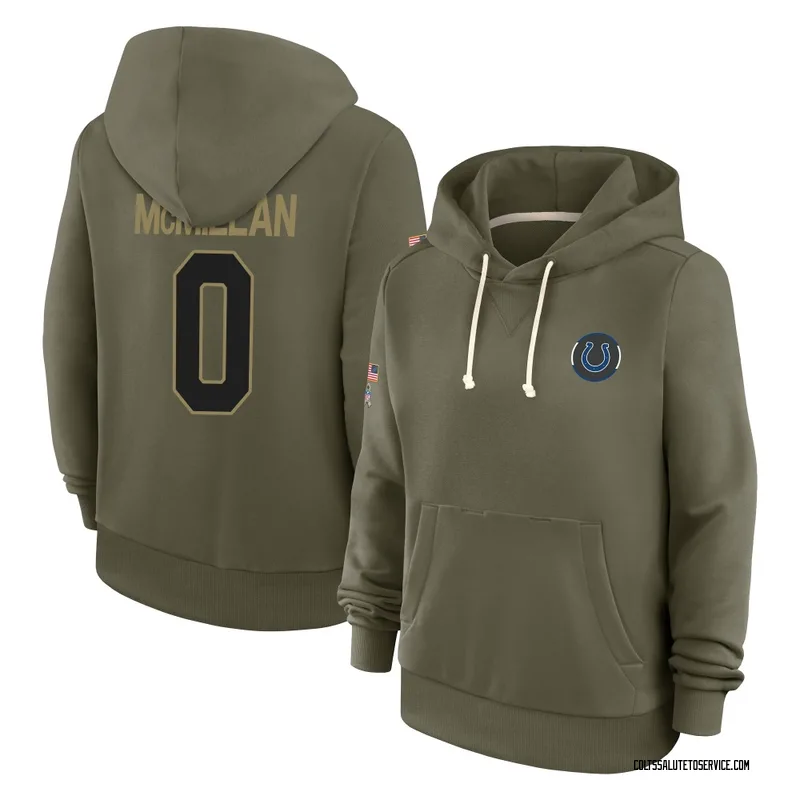 Women's Jai'Onte' McMillan Indianapolis Colts Olive 2025 Salute to Service Hoodie