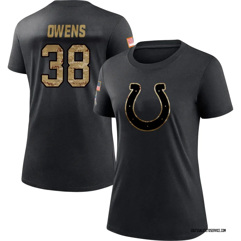 Women's Jonathan Owens Indianapolis Colts Black 2020 Salute To Service Performance T-Shirt