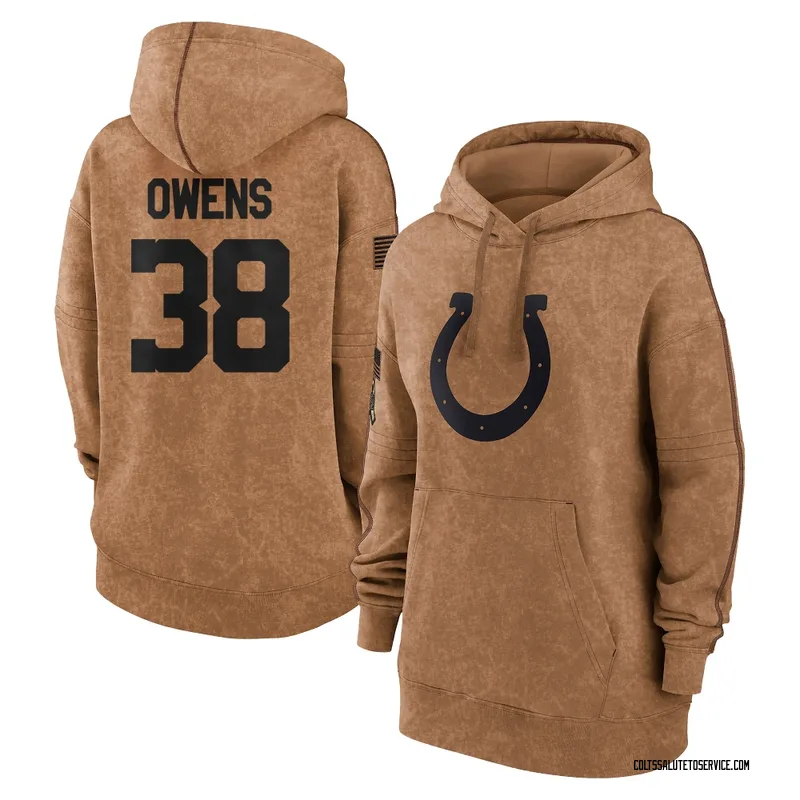 Women's Jonathan Owens Indianapolis Colts Brown 2023 Salute To Service Pullover Hoodie