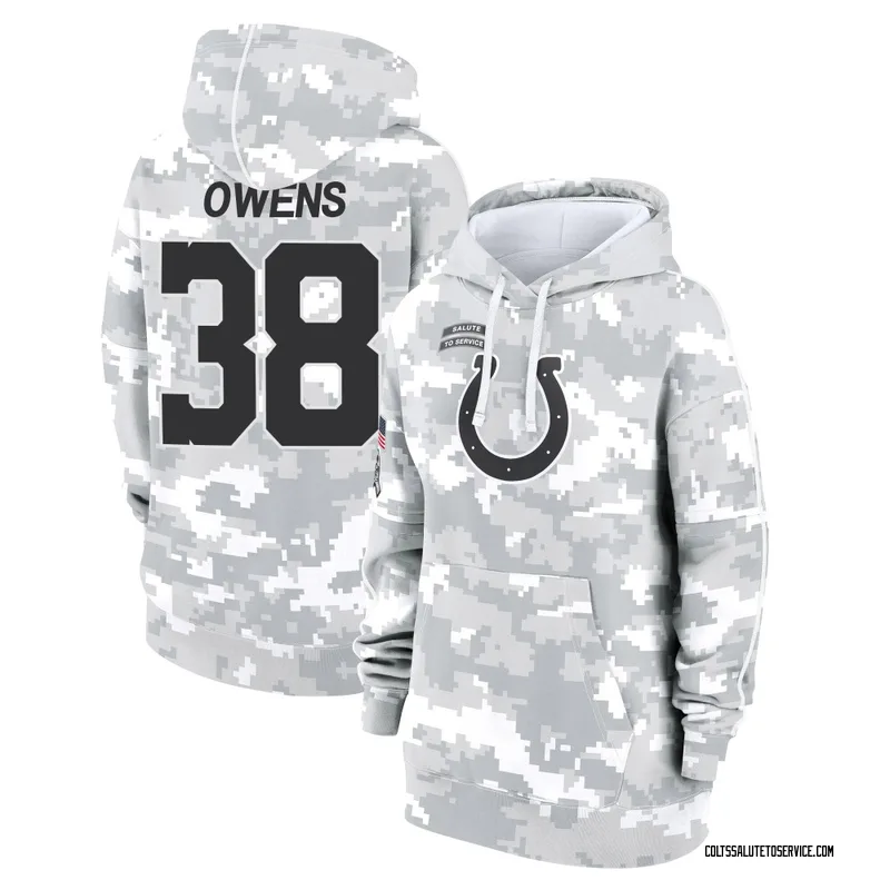 Women's Jonathan Owens Indianapolis Colts Camo Arctic 2024 Salute to Service Club Fleece Pullover Hoodie