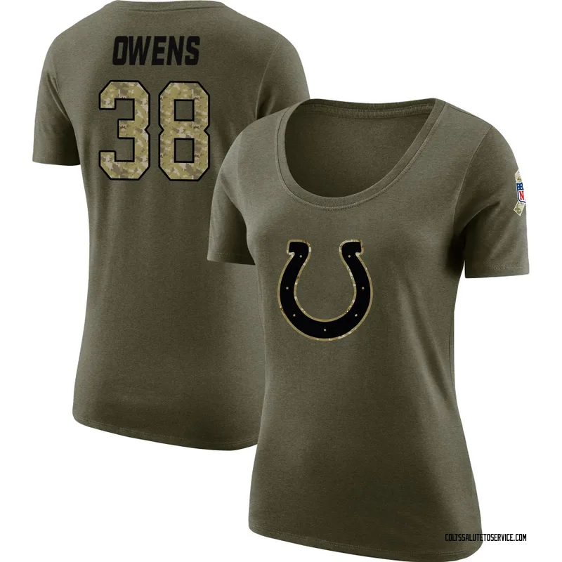 Women's Jonathan Owens Indianapolis Colts Legend Olive Salute to Service Scoop Neck T-Shirt