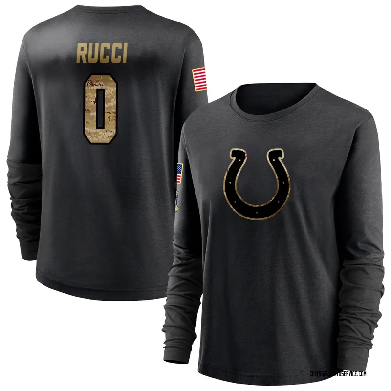 Women's Nolan Rucci Indianapolis Colts Black 2020 Salute To Service Sideline Performance Long Sleeve T-Shirt