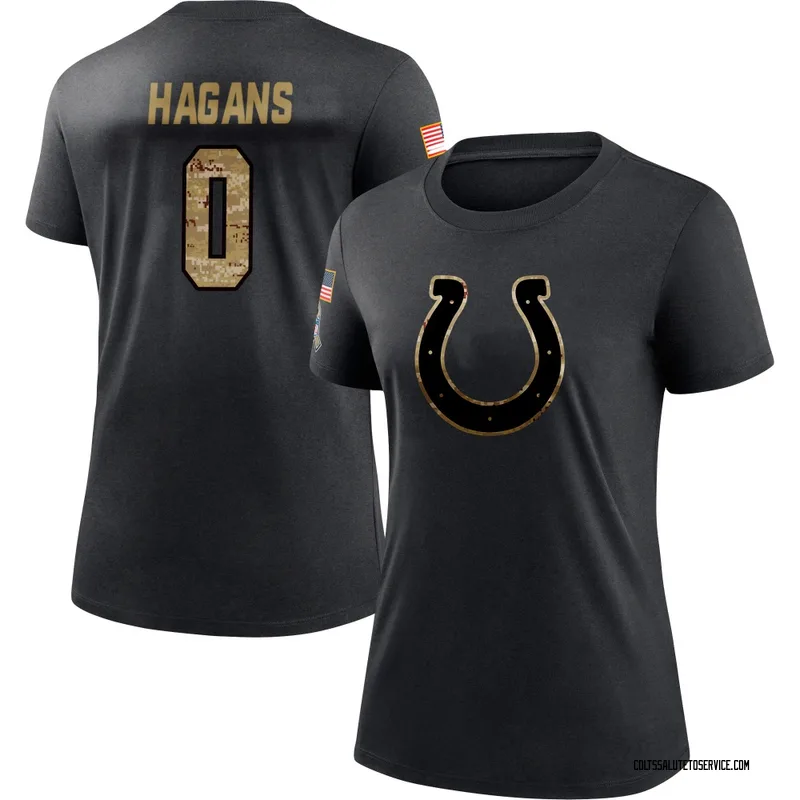 Women's Sahmir Hagans Indianapolis Colts Black 2020 Salute To Service Performance T-Shirt