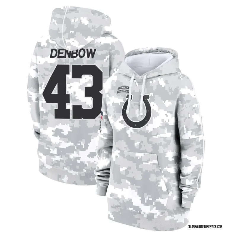Women's Trevor Denbow Indianapolis Colts Camo Arctic 2024 Salute to Service Club Fleece Pullover Hoodie