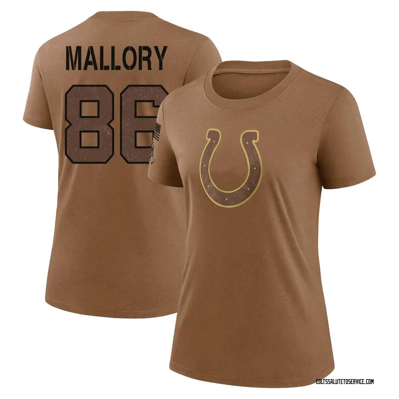 Women's Will Mallory Indianapolis Colts Legend Brown 2023 Salute To Service Performance T-Shirt