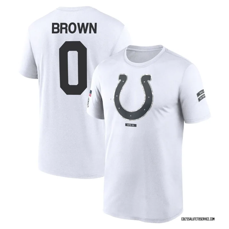 Youth Austin Brown Indianapolis Colts Legend White 2024 Salute to Service Performance T-Shirt
