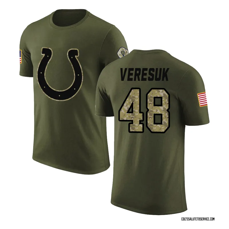 Youth Devin Veresuk Indianapolis Colts Legend Olive Salute to Service T-Shirt