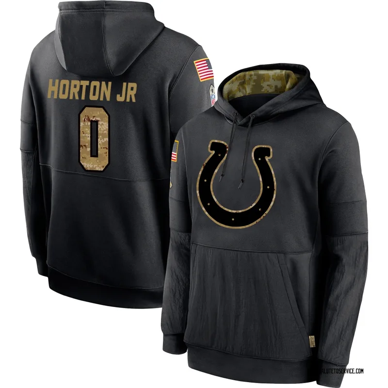 Youth EJ Horton Jr. Indianapolis Colts Black 2020 Salute to Service Sideline Performance Pullover Hoodie