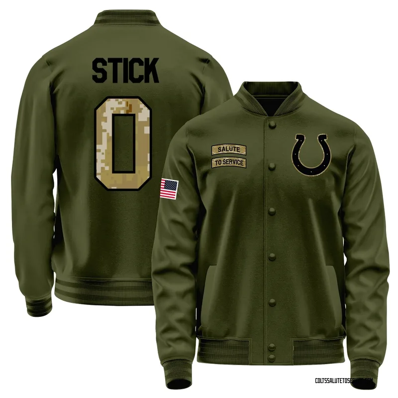 Youth Easton Stick Indianapolis Colts Olive Salute to Service Sideline Performance Jacket