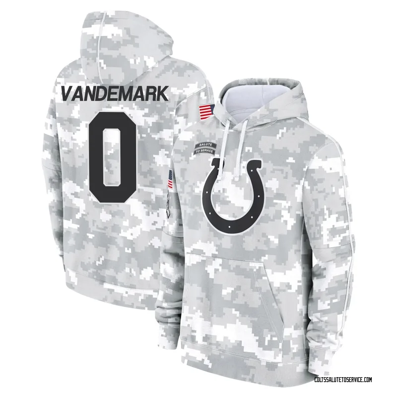 Youth Geno VanDeMark Indianapolis Colts Camo Arctic 2024 Salute to Service Club Fleece Pullover Hoodie