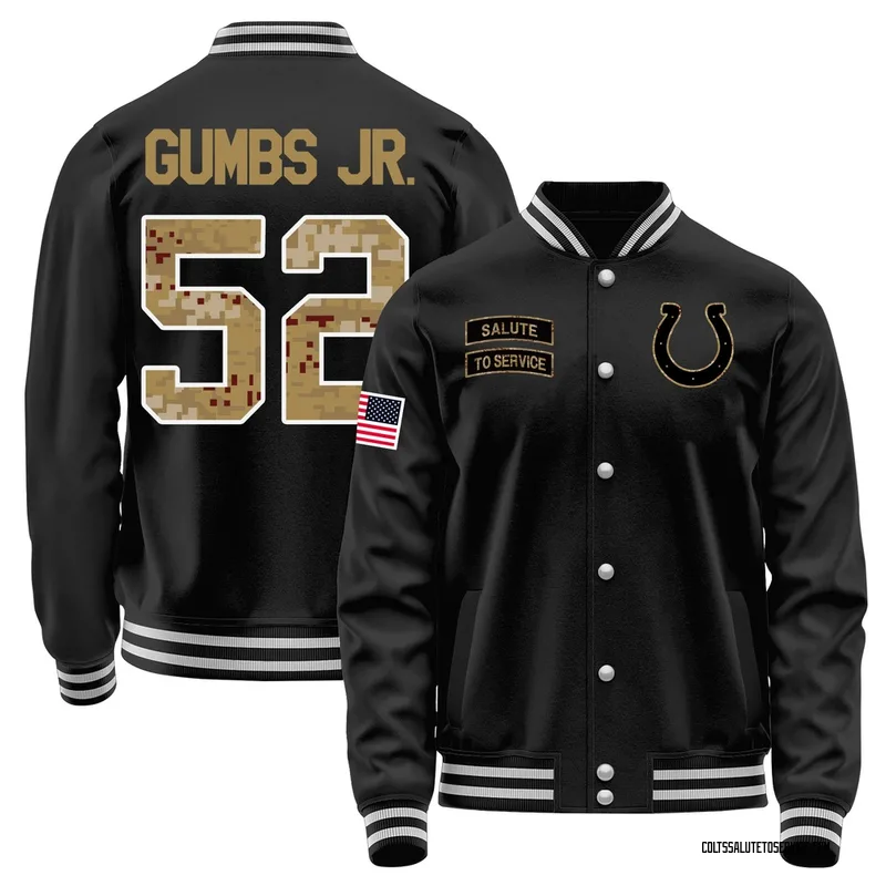 Youth George Gumbs Jr. Indianapolis Colts Black Salute to Service Sideline Performance Jacket