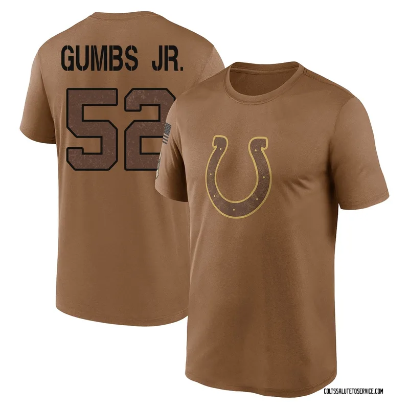 Youth George Gumbs Jr. Indianapolis Colts Legend Brown 2023 Salute To Service Performance T-Shirt