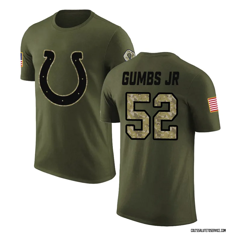 Youth George Gumbs Jr. Indianapolis Colts Legend Olive Salute to Service T-Shirt