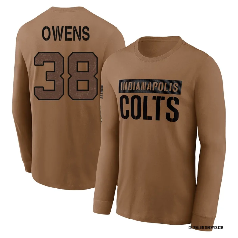 Youth Jonathan Owens Indianapolis Colts Brown 2023 Salute To Service Long Sleeve T-Shirt