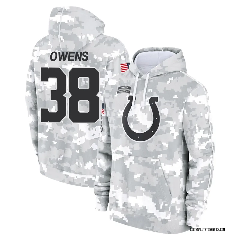 Youth Jonathan Owens Indianapolis Colts Camo Arctic 2024 Salute to Service Club Fleece Pullover Hoodie