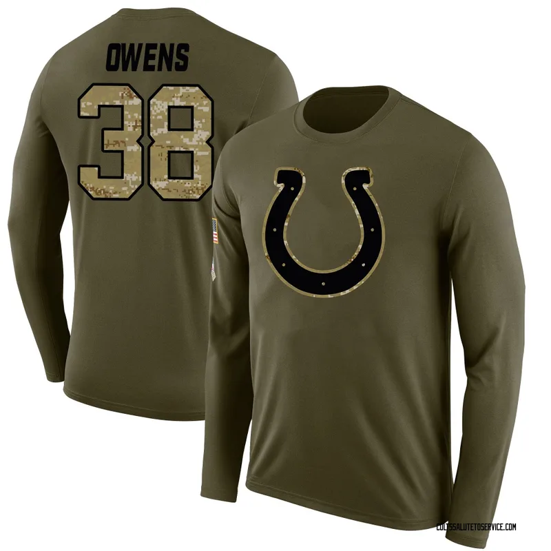 Youth Jonathan Owens Indianapolis Colts Legend Olive Salute to Service Sideline Long Sleeve T-Shirt